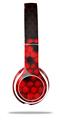 WraptorSkinz Skin Decal Wrap compatible with Beats Solo 2 WIRED Headphones HEX Red Skin Only (HEADPHONES NOT INCLUDED)