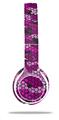 WraptorSkinz Skin Decal Wrap compatible with Beats Solo 2 WIRED Headphones HEX Mesh Camo 01 Pink Skin Only (HEADPHONES NOT INCLUDED)