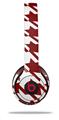 WraptorSkinz Skin Decal Wrap compatible with Beats Solo 2 WIRED Headphones Houndstooth Red Dark Skin Only (HEADPHONES NOT INCLUDED)