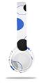 WraptorSkinz Skin Decal Wrap compatible with Beats Solo 2 WIRED Headphones Lots of Dots Blue on White Skin Only (HEADPHONES NOT INCLUDED)