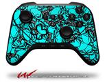 Scattered Skulls Neon Teal - Decal Style Skin fits original Amazon Fire TV Gaming Controller (CONTROLLER NOT INCLUDED)