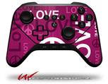 Love and Peace Hot Pink - Decal Style Skin fits original Amazon Fire TV Gaming Controller (CONTROLLER NOT INCLUDED)