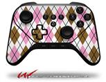 Argyle Pink and Brown - Decal Style Skin fits original Amazon Fire TV Gaming Controller (CONTROLLER NOT INCLUDED)