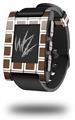 Squared Chocolate Brown - Decal Style Skin fits original Pebble Smart Watch (WATCH SOLD SEPARATELY)