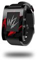 WraptorSkinz WZ on Black - Decal Style Skin fits original Pebble Smart Watch (WATCH SOLD SEPARATELY)