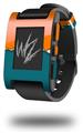 Ripped Colors Orange Seafoam Green - Decal Style Skin fits original Pebble Smart Watch (WATCH SOLD SEPARATELY)