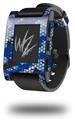 HEX Mesh Camo 01 Blue Bright - Decal Style Skin fits original Pebble Smart Watch (WATCH SOLD SEPARATELY)