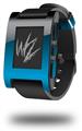 Smooth Fades Neon Blue Black - Decal Style Skin fits original Pebble Smart Watch (WATCH SOLD SEPARATELY)
