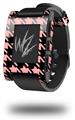 Houndstooth Pink on Black - Decal Style Skin fits original Pebble Smart Watch (WATCH SOLD SEPARATELY)