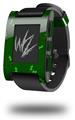 Christmas Holly Leaves on Green - Decal Style Skin fits original Pebble Smart Watch (WATCH SOLD SEPARATELY)