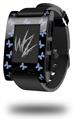 Pastel Butterflies Blue on Black - Decal Style Skin fits original Pebble Smart Watch (WATCH SOLD SEPARATELY)
