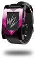 Glass Heart Grunge Hot Pink - Decal Style Skin fits original Pebble Smart Watch (WATCH SOLD SEPARATELY)