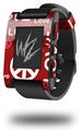 Love and Peace Red - Decal Style Skin fits original Pebble Smart Watch (WATCH SOLD SEPARATELY)