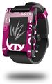 Love and Peace Hot Pink - Decal Style Skin fits original Pebble Smart Watch (WATCH SOLD SEPARATELY)