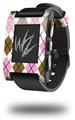Argyle Pink and Brown - Decal Style Skin fits original Pebble Smart Watch (WATCH SOLD SEPARATELY)