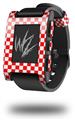 Checkered Canvas Red and White - Decal Style Skin fits original Pebble Smart Watch (WATCH SOLD SEPARATELY)