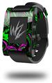 Twisted Garden Green and Hot Pink - Decal Style Skin fits original Pebble Smart Watch (WATCH SOLD SEPARATELY)