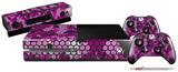 HEX Mesh Camo 01 Pink - Holiday Bundle Decal Style Skin fits XBOX One Console Original, Kinect and 2 Controllers (XBOX SYSTEM NOT INCLUDED)
