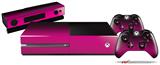 Decal Style Skin compatible with XBOX One Console Original, Kinect and 2 Controllers Smooth Fades Hot Pink Black