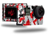 Sexy Girl Silhouette Camo Red - Decal Style Skin fits GoPro Hero 4 Silver Camera (GOPRO SOLD SEPARATELY)