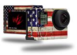 Painted Faded and Cracked USA American Flag - Decal Style Skin fits GoPro Hero 4 Silver Camera (GOPRO SOLD SEPARATELY)