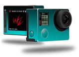 Smooth Fades Neon Teal Black - Decal Style Skin fits GoPro Hero 4 Silver Camera (GOPRO SOLD SEPARATELY)