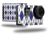 Argyle Blue and Gray - Decal Style Skin fits GoPro Hero 4 Black Camera (GOPRO SOLD SEPARATELY)