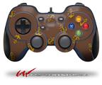 Anchors Away Chocolate Brown - Decal Style Skin fits Logitech F310 Gamepad Controller (CONTROLLER NOT INCLUDED)