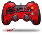 Big Kiss Lips Black on Red - Decal Style Skin fits Logitech F310 Gamepad Controller (CONTROLLER NOT INCLUDED)