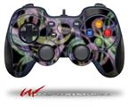 Neon Swoosh on Black - Decal Style Skin fits Logitech F310 Gamepad Controller (CONTROLLER NOT INCLUDED)