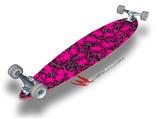 Scattered Skulls Hot Pink - Decal Style Vinyl Wrap Skin fits Longboard Skateboards up to 10"x42" (LONGBOARD NOT INCLUDED)