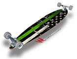 Painted Faded and Cracked Green Line USA American Flag - Decal Style Vinyl Wrap Skin fits Longboard Skateboards up to 10"x42" (LONGBOARD NOT INCLUDED)