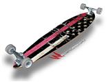 Painted Faded and Cracked Pink Line USA American Flag - Decal Style Vinyl Wrap Skin fits Longboard Skateboards up to 10"x42" (LONGBOARD NOT INCLUDED)
