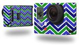 Zig Zag Blue Green - Decal Style Skin fits GoPro Hero 3+ Camera (GOPRO NOT INCLUDED)