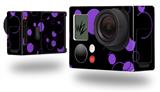 Lots of Dots Purple on Black - Decal Style Skin fits GoPro Hero 3+ Camera (GOPRO NOT INCLUDED)