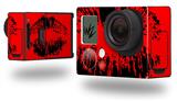 Big Kiss Lips Black on Red - Decal Style Skin fits GoPro Hero 3+ Camera (GOPRO NOT INCLUDED)