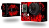 Big Kiss Lips Red on Black - Decal Style Skin fits GoPro Hero 3+ Camera (GOPRO NOT INCLUDED)
