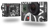 Love and Peace Gray - Decal Style Skin fits GoPro Hero 3+ Camera (GOPRO NOT INCLUDED)