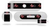 Decal Style Wrap Skin works with Beats Pill Plus Speaker Pastel Butterflies Red on Black Skin Only (BEATS PILL NOT INCLUDED)