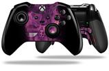 Flaming Fire Skull Hot Pink Fuchsia - Decal Style Skin fits Microsoft XBOX One ELITE Wireless Controller (CONTROLLER NOT INCLUDED)