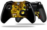 Flaming Fire Skull Yellow - Decal Style Skin fits Microsoft XBOX One ELITE Wireless Controller (CONTROLLER NOT INCLUDED)