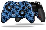 Retro Houndstooth Blue - Decal Style Skin fits Microsoft XBOX One ELITE Wireless Controller (CONTROLLER NOT INCLUDED)