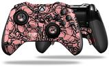 Scattered Skulls Pink - Decal Style Skin fits Microsoft XBOX One ELITE Wireless Controller (CONTROLLER NOT INCLUDED)