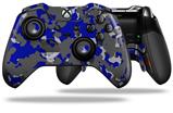 WraptorCamo Old School Camouflage Camo Blue Royal - Decal Style Skin fits Microsoft XBOX One ELITE Wireless Controller (CONTROLLER NOT INCLUDED)