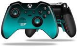 Smooth Fades Neon Teal Black - Decal Style Skin fits Microsoft XBOX One ELITE Wireless Controller (CONTROLLER NOT INCLUDED)