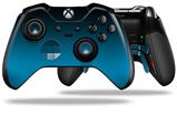 Smooth Fades Neon Blue Black - Decal Style Skin fits Microsoft XBOX One ELITE Wireless Controller (CONTROLLER NOT INCLUDED)