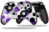 Lots of Dots Purple on White - Decal Style Skin fits Microsoft XBOX One ELITE Wireless Controller (CONTROLLER NOT INCLUDED)