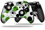 Lots of Dots Green on White - Decal Style Skin fits Microsoft XBOX One ELITE Wireless Controller (CONTROLLER NOT INCLUDED)
