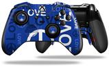 Love and Peace Blue - Decal Style Skin fits Microsoft XBOX One ELITE Wireless Controller (CONTROLLER NOT INCLUDED)