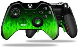 Fire Green - Decal Style Skin fits Microsoft XBOX One ELITE Wireless Controller (CONTROLLER NOT INCLUDED)